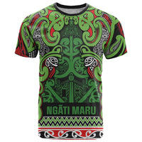 Aotearoa Iwi Ngati Maru Hauraki T Shirt Maori Wharenui House Tribal Pattern