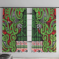 Aotearoa Iwi Ngati Maru Hauraki Window Curtain Maori Wharenui House Tribal Pattern