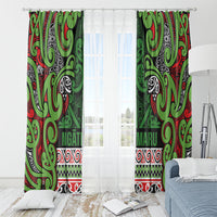 Aotearoa Iwi Ngati Maru Hauraki Window Curtain Maori Wharenui House Tribal Pattern