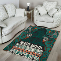 Aotearoa Iwi Ngāti Maru Taranaki Area Rug Maori Wharenui House Tribal Pattern