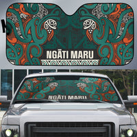 Aotearoa Iwi Ngāti Maru Taranaki Auto Sun Shade Maori Wharenui House Tribal Pattern