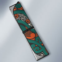 Aotearoa Iwi Ngāti Maru Taranaki Auto Sun Shade Maori Wharenui House Tribal Pattern