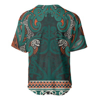 Aotearoa Iwi Ngāti Maru Taranaki Baseball Jersey Maori Wharenui House Tribal Pattern