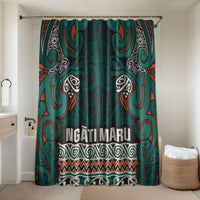 Aotearoa Iwi Ngāti Maru Taranaki Bathroom Set Maori Wharenui House Tribal Pattern