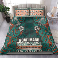 Aotearoa Iwi Ngāti Maru Taranaki Bedding Set Maori Wharenui House Tribal Pattern