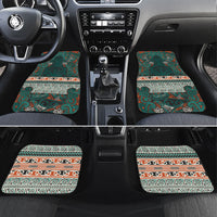 Aotearoa Iwi Ngāti Maru Taranaki Car Mats Maori Wharenui House Tribal Pattern