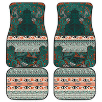 Aotearoa Iwi Ngāti Maru Taranaki Car Mats Maori Wharenui House Tribal Pattern