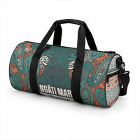 Aotearoa Iwi Ngāti Maru Taranaki Duffle Bag Maori Wharenui House Tribal Pattern
