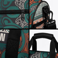 Aotearoa Iwi Ngāti Maru Taranaki Duffle Bag Maori Wharenui House Tribal Pattern