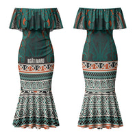 Aotearoa Iwi Ngāti Maru Taranaki Family Matching Mermaid Dress and Hawaiian Shirt Maori Wharenui House Tribal Pattern