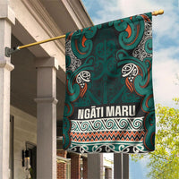 Aotearoa Iwi Ngāti Maru Taranaki Garden Flag Maori Wharenui House Tribal Pattern