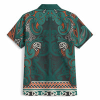 Aotearoa Iwi Ngāti Maru Taranaki Hawaiian Shirt Maori Wharenui House Tribal Pattern