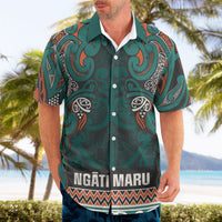Aotearoa Iwi Ngāti Maru Taranaki Hawaiian Shirt Maori Wharenui House Tribal Pattern