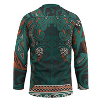 Aotearoa Iwi Ngāti Maru Taranaki Hockey Jersey Maori Wharenui House Tribal Pattern