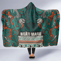 Aotearoa Iwi Ngāti Maru Taranaki Hooded Blanket Maori Wharenui House Tribal Pattern