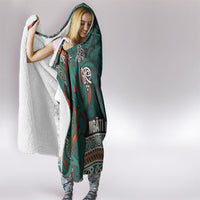 Aotearoa Iwi Ngāti Maru Taranaki Hooded Blanket Maori Wharenui House Tribal Pattern