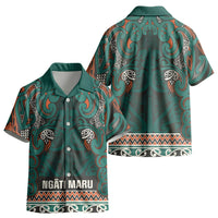 Aotearoa Iwi Ngāti Maru Taranaki Kid Hawaiian Shirt Maori Wharenui House Tribal Pattern