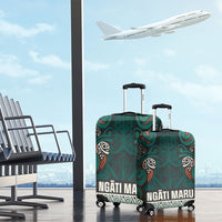 Aotearoa Iwi Ngāti Maru Taranaki Luggage Cover Maori Wharenui House Tribal Pattern