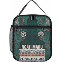 Aotearoa Iwi Ngāti Maru Taranaki Lunch Bag Maori Wharenui House Tribal Pattern