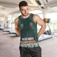 Aotearoa Iwi Ngāti Maru Taranaki Men Tank Top Maori Wharenui House Tribal Pattern