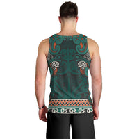 Aotearoa Iwi Ngāti Maru Taranaki Men Tank Top Maori Wharenui House Tribal Pattern
