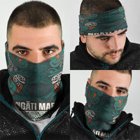 Aotearoa Iwi Ngāti Maru Taranaki Neck Gaiter Maori Wharenui House Tribal Pattern