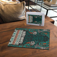 Aotearoa Iwi Ngāti Maru Taranaki Puzzle Maori Wharenui House Tribal Pattern