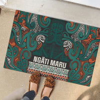 Aotearoa Iwi Ngāti Maru Taranaki Rubber Doormat Maori Wharenui House Tribal Pattern