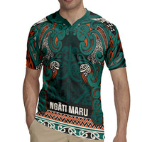 Aotearoa Iwi Ngāti Maru Taranaki Rugby Jersey Maori Wharenui House Tribal Pattern
