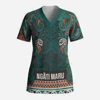 Aotearoa Iwi Ngāti Maru Taranaki Scrub Top Maori Wharenui House Tribal Pattern