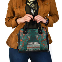 Aotearoa Iwi Ngāti Maru Taranaki Shoulder Handbag Maori Wharenui House Tribal Pattern