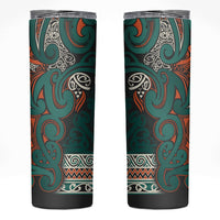 Aotearoa Iwi Ngāti Maru Taranaki Skinny Tumbler Maori Wharenui House Tribal Pattern