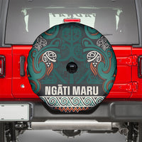 Aotearoa Iwi Ngāti Maru Taranaki Spare Tire Cover Maori Wharenui House Tribal Pattern