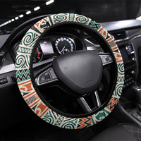 Aotearoa Iwi Ngāti Maru Taranaki Steering Wheel Cover Maori Wharenui House Tribal Pattern