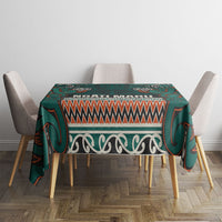 Aotearoa Iwi Ngāti Maru Taranaki Tablecloth Maori Wharenui House Tribal Pattern