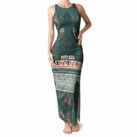 Aotearoa Iwi Ngāti Maru Taranaki Tank Maxi Dress Maori Wharenui House Tribal Pattern