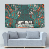 Aotearoa Iwi Ngāti Maru Taranaki Tapestry Maori Wharenui House Tribal Pattern