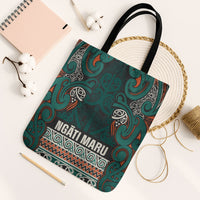 Aotearoa Iwi Ngāti Maru Taranaki Tote Bag Maori Wharenui House Tribal Pattern
