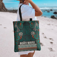 Aotearoa Iwi Ngāti Maru Taranaki Tote Bag Maori Wharenui House Tribal Pattern