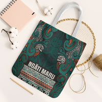 Aotearoa Iwi Ngāti Maru Taranaki Tote Bag Maori Wharenui House Tribal Pattern
