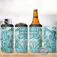 Aotearoa Iwi Ngati Paoa 4 in 1 Can Cooler Tumbler Maori Wharenui House Tribal Pattern
