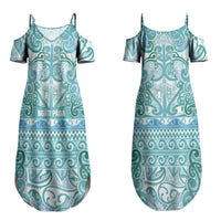 Aotearoa Iwi Ngati Paoa Couples Matching Summer Maxi Dress and Hawaiian Shirt Maori Wharenui House Tribal Pattern