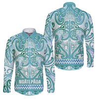 Aotearoa Iwi Ngati Paoa Family Matching Off Shoulder Short Dress and Hawaiian Shirt Maori Wharenui House Tribal Pattern