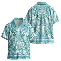 Aotearoa Iwi Ngati Paoa Kid Hawaiian Shirt Maori Wharenui House Tribal Pattern