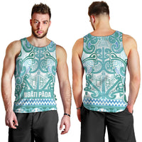 Aotearoa Iwi Ngati Paoa Men Tank Top Maori Wharenui House Tribal Pattern