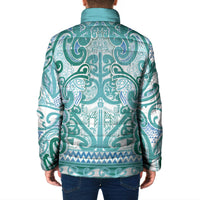Aotearoa Iwi Ngati Paoa Padded Jacket Maori Wharenui House Tribal Pattern