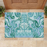 Aotearoa Iwi Ngati Paoa Rubber Doormat Maori Wharenui House Tribal Pattern