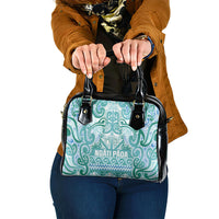 Aotearoa Iwi Ngati Paoa Shoulder Handbag Maori Wharenui House Tribal Pattern