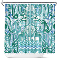 Aotearoa Iwi Ngati Paoa Shower Curtain Maori Wharenui House Tribal Pattern