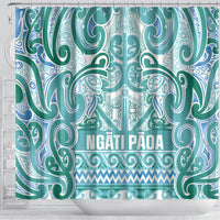 Aotearoa Iwi Ngati Paoa Shower Curtain Maori Wharenui House Tribal Pattern